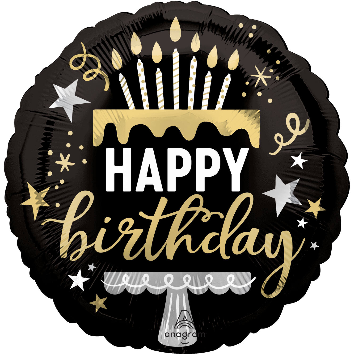 Foil Balloon - "HAPPY birthday" - BD Surprise - 45 cm
